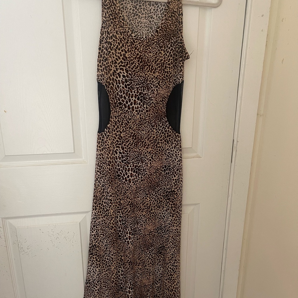 Leopard Print Sleeveless Dress